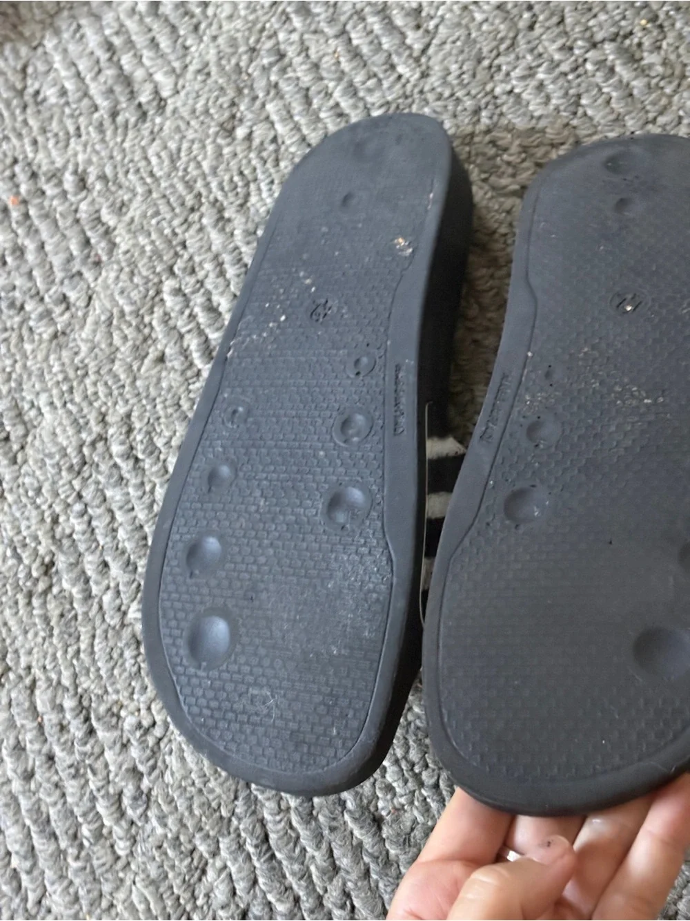 Off White Spray Stripes Slides Black White EU 42 9 us